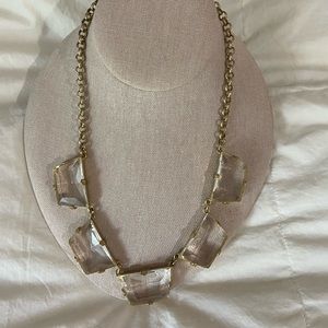 J crew clear glass bead necklace